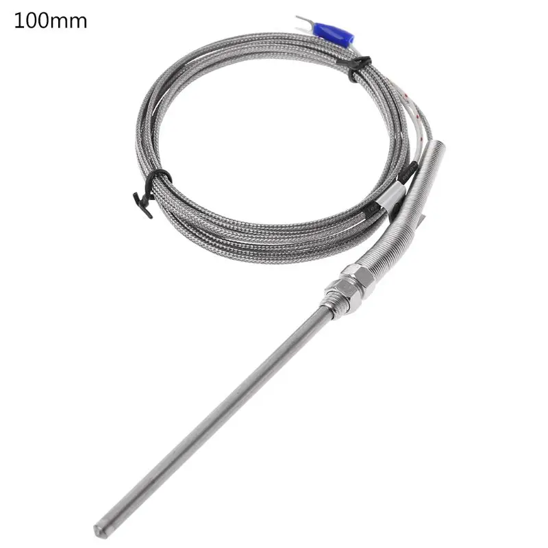 K Type Thermokoppel Sonde 50mm/100mm/150mm/200mm Rvs Thermokoppel 0-400℃ Temperatuursensor Drop Shipping