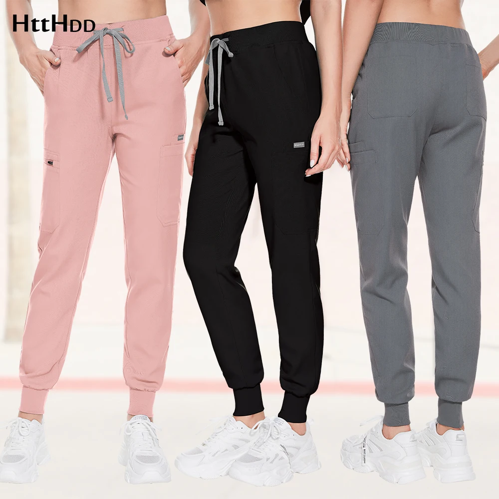 Dental Scrub Hot Sales Solid Color Medical Scrubs Women Nursing Pants Women Joggers Uniform Unisex Nurse Accessories Scrubs Pant