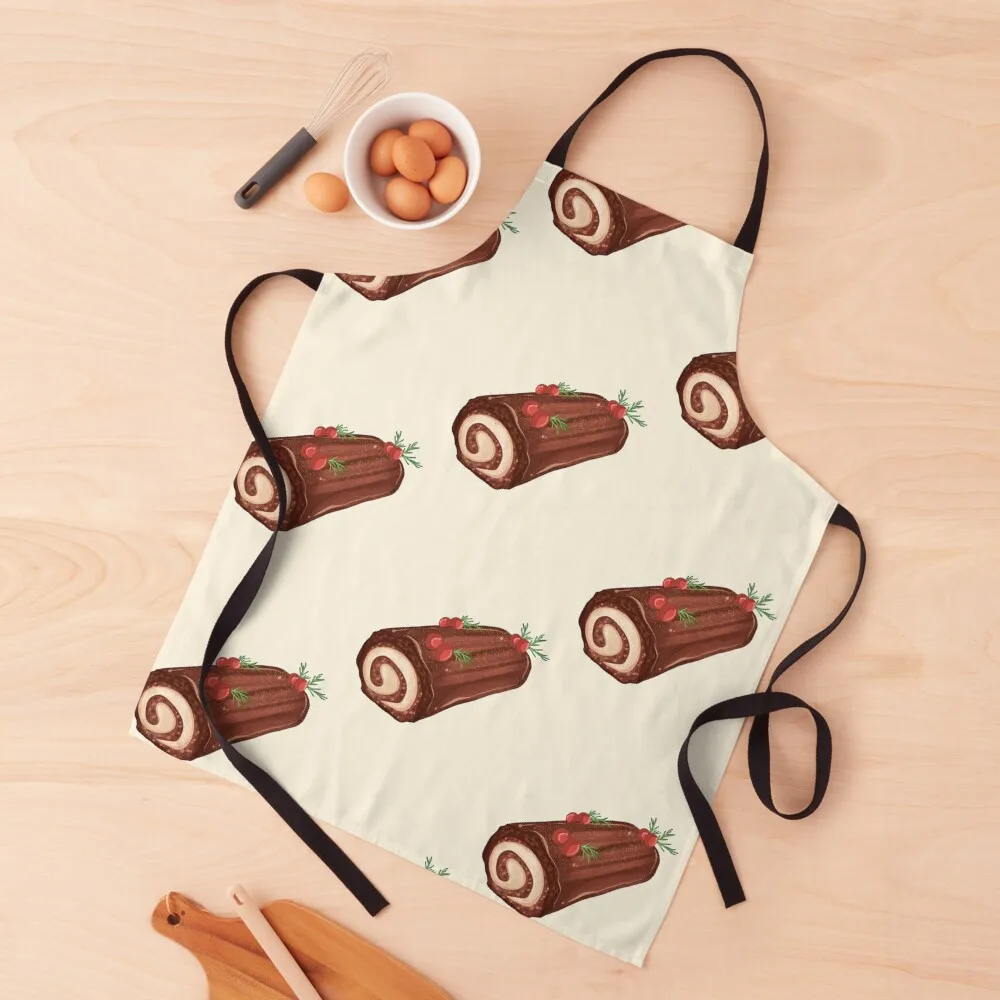 

Yule Log Cake Apron Nursing Hairdresser kitchen gadgets Apron