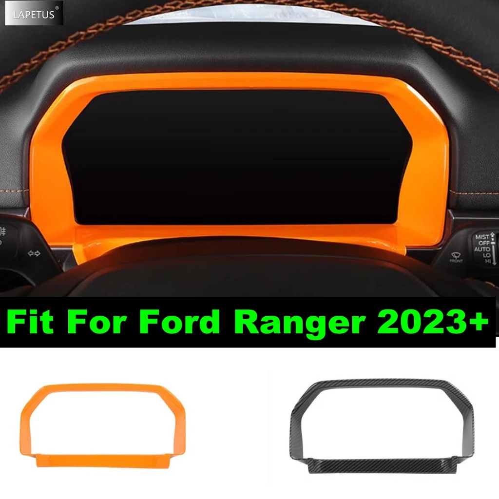 

For Ford Ranger 2023 2024 Orange / Carbon Fiber Car Styling Center Console Dashboard Frame Decorative Cover Trim Kit Accessories