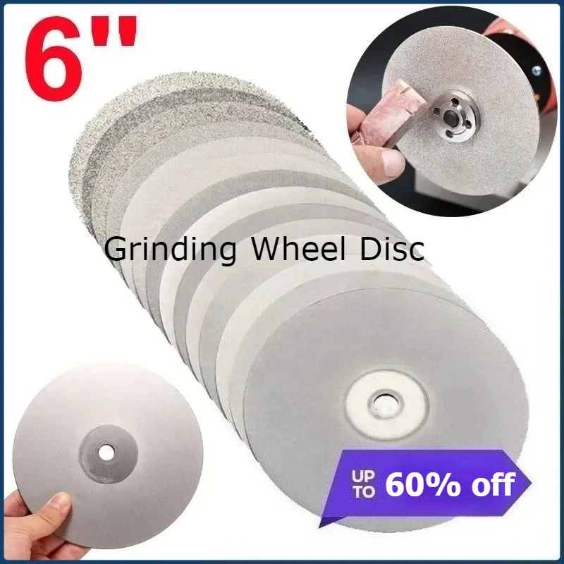 

Grinding Wheel Disc 6" Diamond 180 Jewelry Coated Flat Lap Polish Grit Cutting 120 240 400 600 800 1200 1500 2400 hole 12.7mm