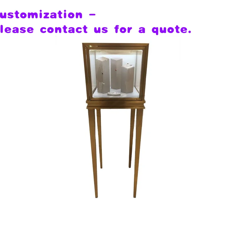 

Стеллаж-витрина для ювелирных изделий из нержавеющей стали с круглой стеклянной столешницей и выдвижными ящиками для магазина, по выгодной цене
