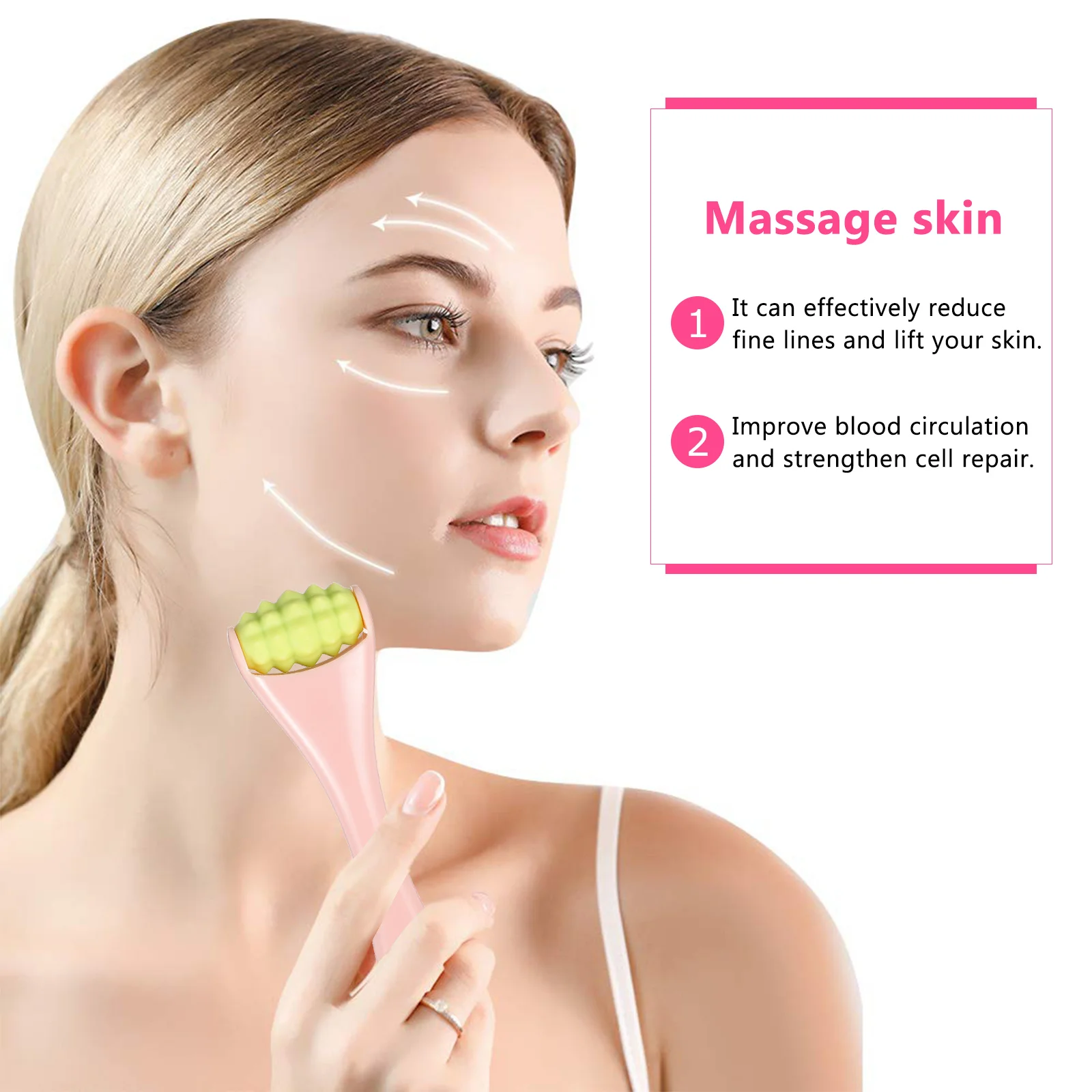 

1Pcs Ergonomic Design Eye Skin Roller Beauty Massage Tool for Home and Travel Use Eye Skin Roller Beauty Device