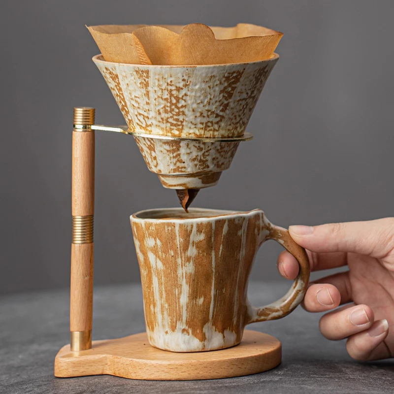 

Новая винтажная кофейная чашка ручной работы с элитным ощущением, бытовая керамическая кружка в японском стиле в стиле ретро.