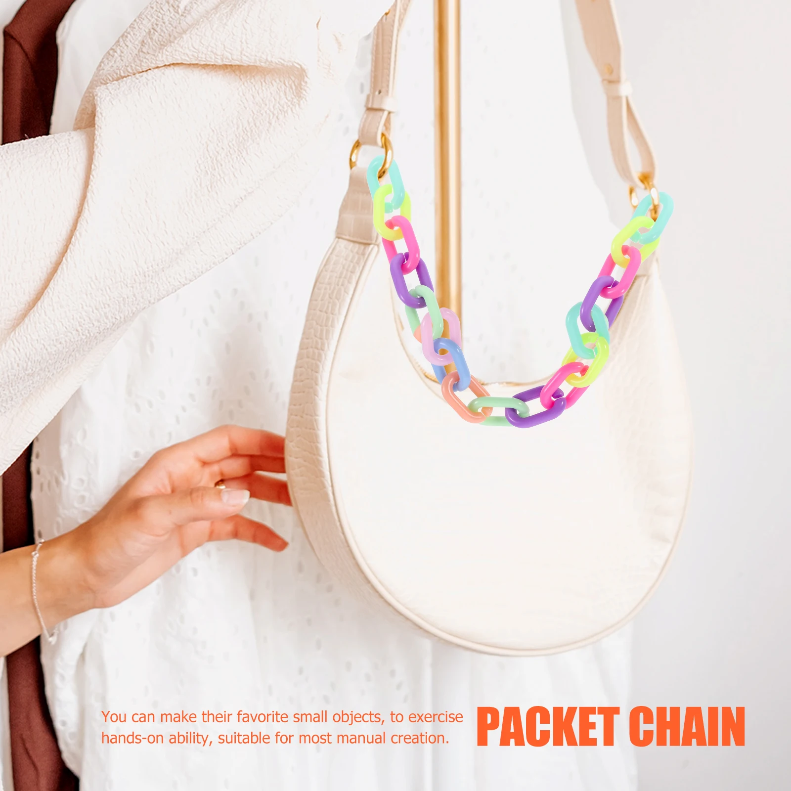 

800pcs Acrylic Chain Links Key Ring Phone Necklace Buckles Connector Rings 6x11mm Colorful Jewelry Craft Supplies Bracelet