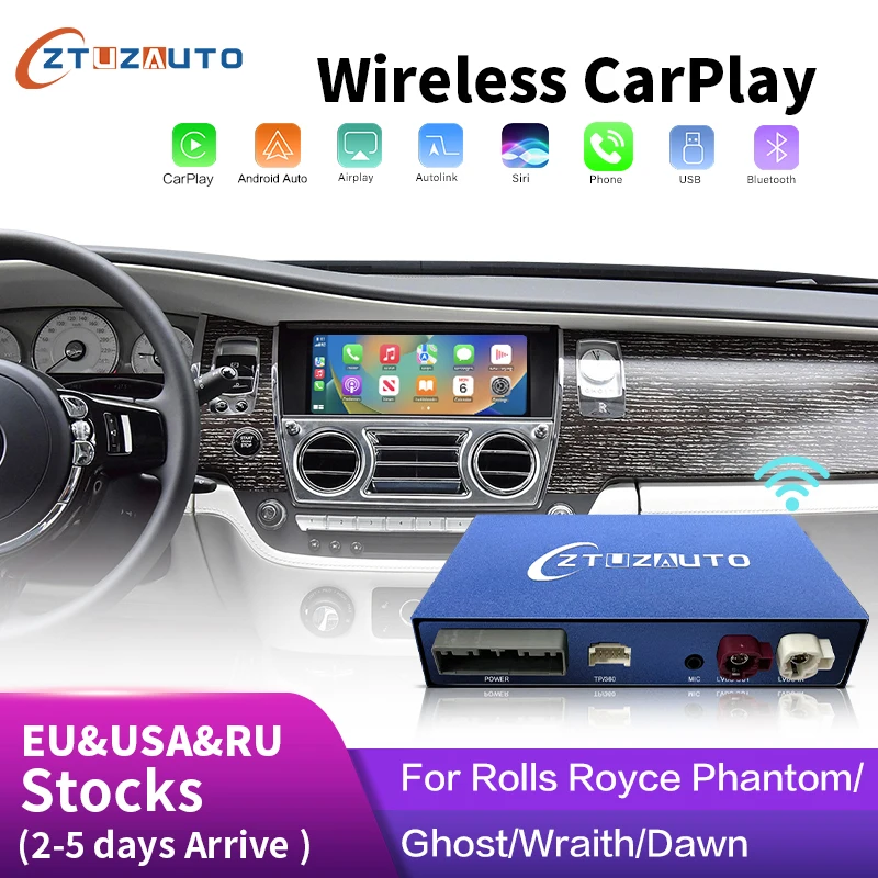 

Wireless Apple Carplay For Rolls Royce Wraith Ghost Phantom Dawn With Android Auto Car Play Airplay Autolink Module Box