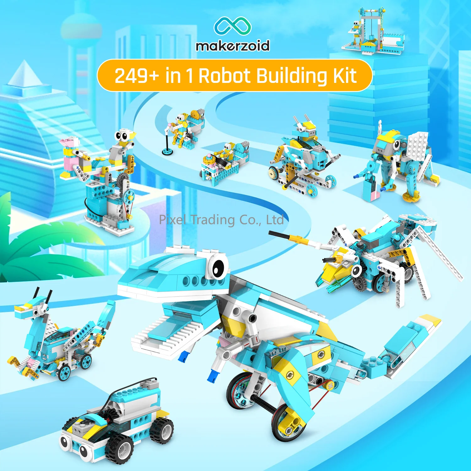 2026 Hot Sell 1209 Makerzoid Smart Premium Kit 200 in 1 Scratch Junior Programming Learning Kit for Kids 6+