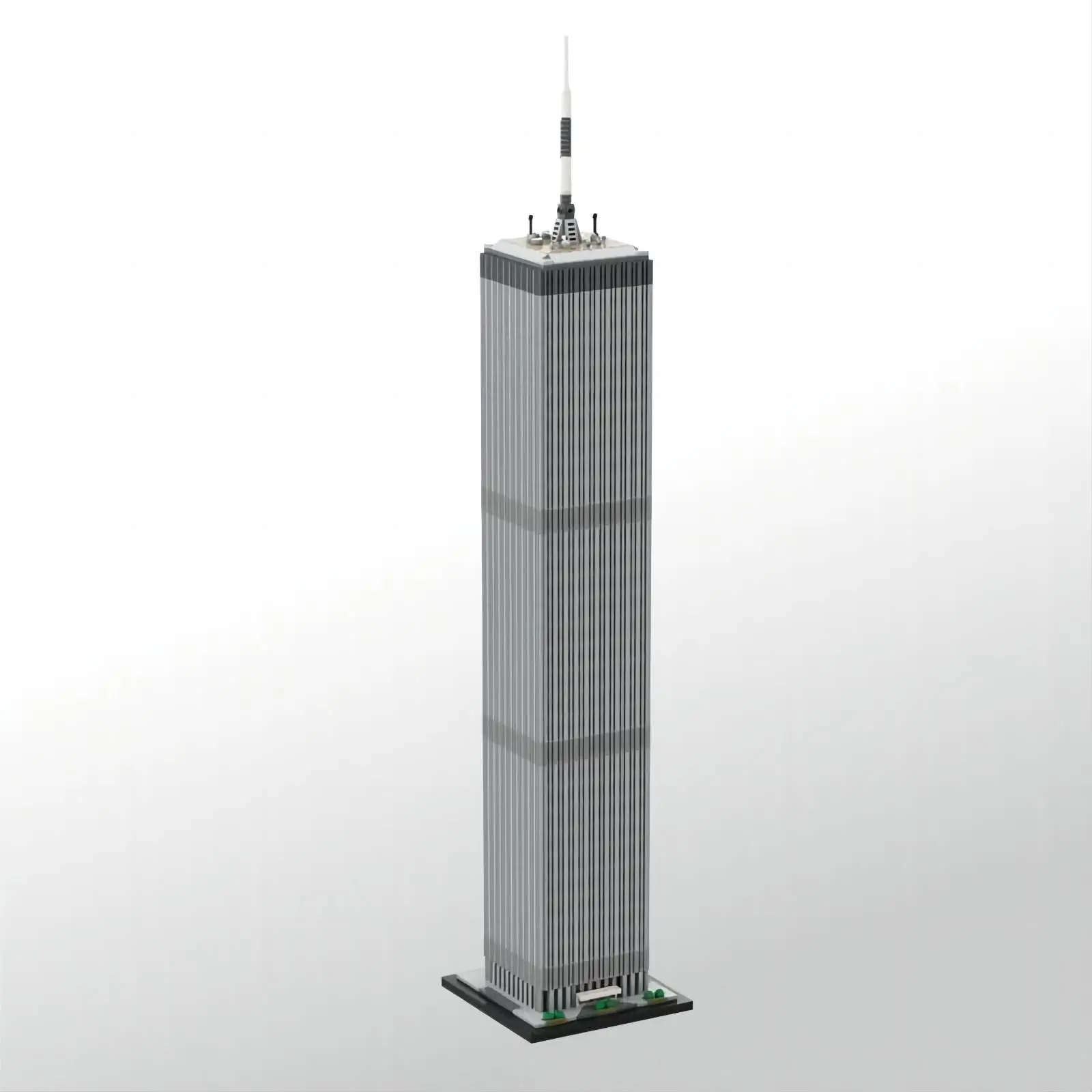 MOC building blocks modern city landmark building World Trade Center 1:800 scale skyscraper DIY assembled building block toys