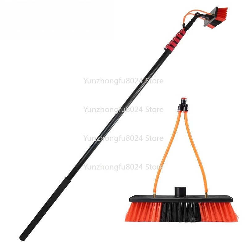 Telescopic Rod 30cm Brush Aluminum Handle 5.4m Extended Rod Solar Panel Car Bus Soft Bristle Cleaning Cleaning Brush