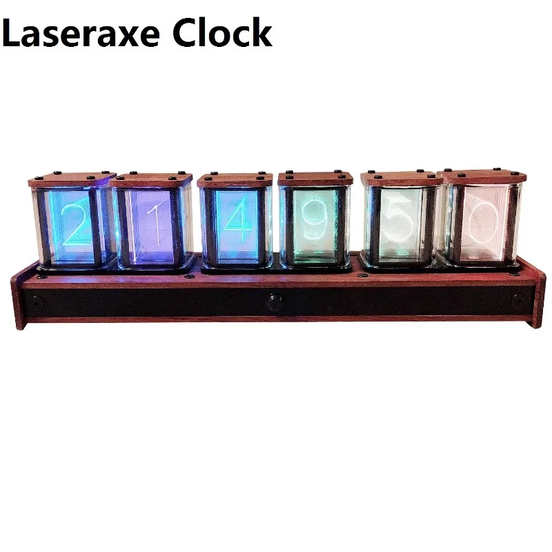 

Glow Tube Table Clocks Creative Ornaments Display Number Electronic Alarm Clock Infrared Sensing Voice Timing Desktop Decoration