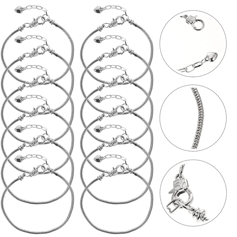 

12 Pcs Craft Copper Snake Chain Making Bracelet Links Wrist Chain Accessories Jewelry Craft Parts Girls Decor Jewelry Gifts