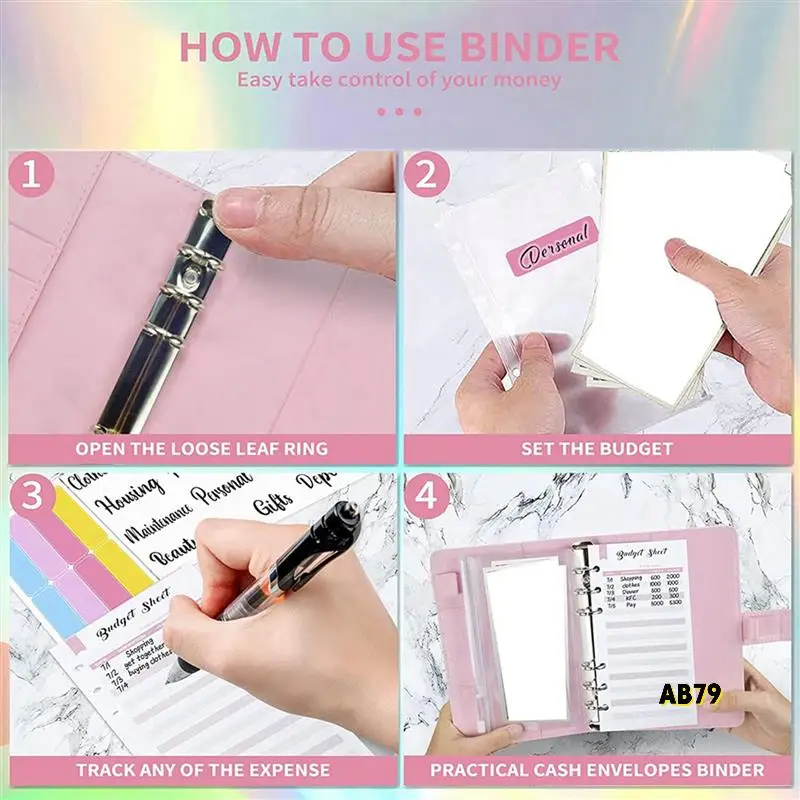 2X 예산 바인더 세트 - 현금 봉투가 포함된 예산 바인더, 현금 정리함 돈 절약 바인더 현금 봉투 A