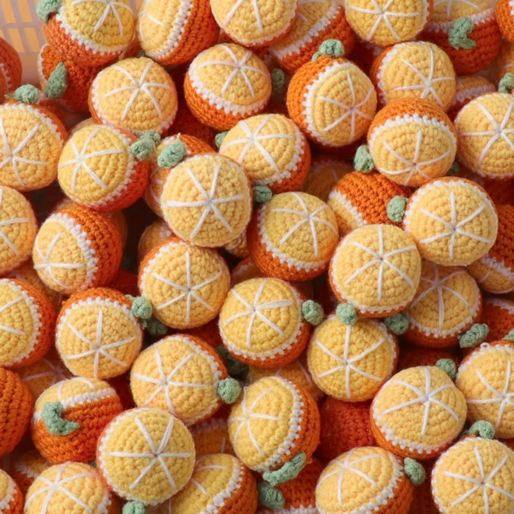 Cartoon Cartoon Wool Cute Fruit Orange Strawberry Knitted Strawberry Fruits Knitting Supplies Artificial Fruit - Aliexpress Deal