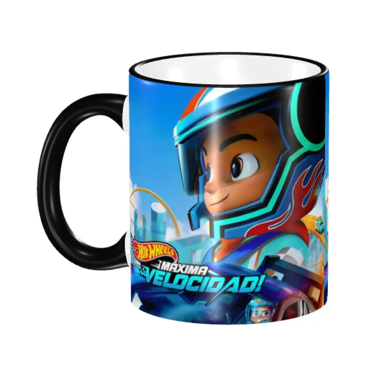 

Personalized Hots Wheelses Mug DIY Cartoon Car Pattern Ceramic Milk Tea Coffee Cup