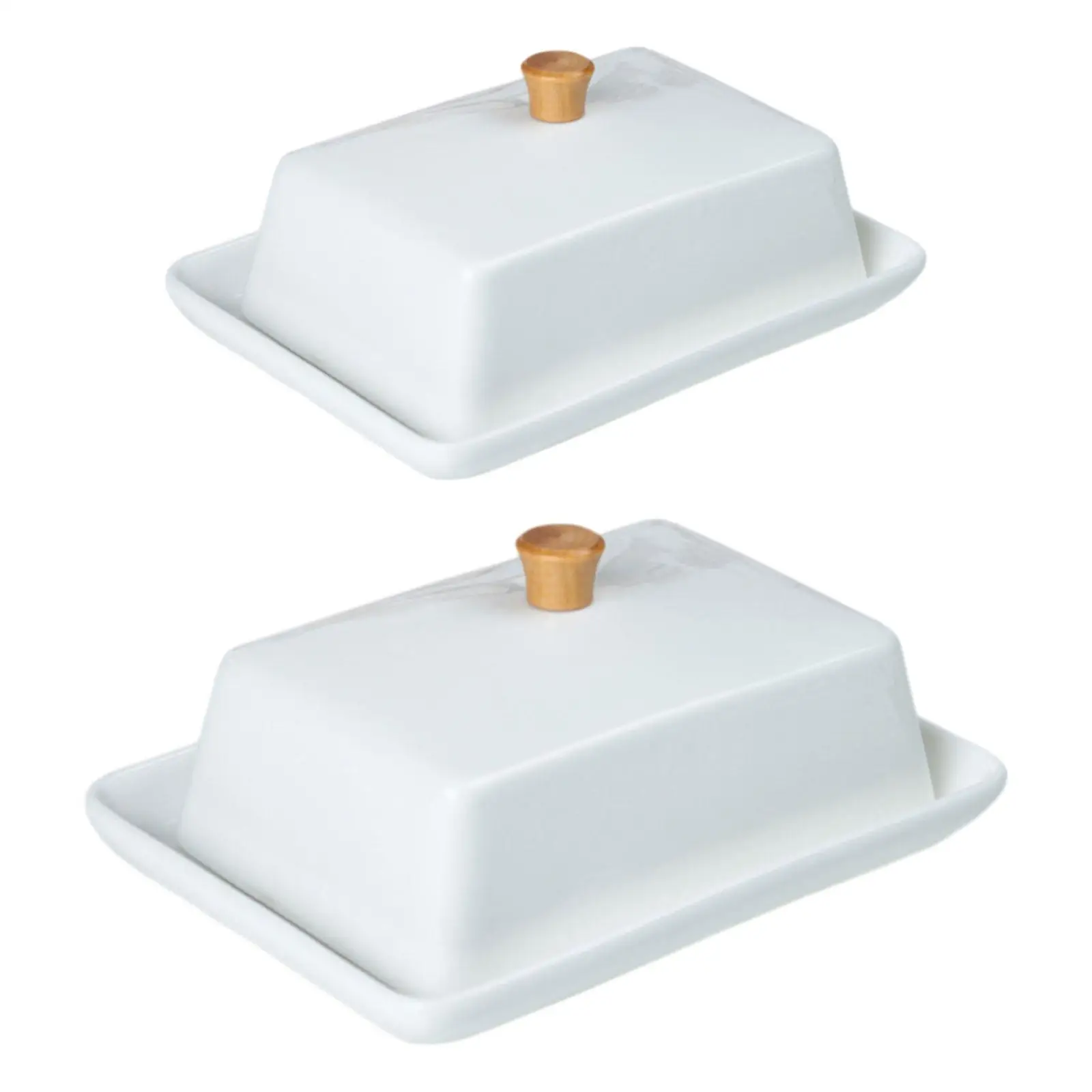 Ceramic Butter Dish Kitchen Organization Kitchen Butter Keeper with Sealed Lid Container for Cafe Fridge Cake Shop Baking