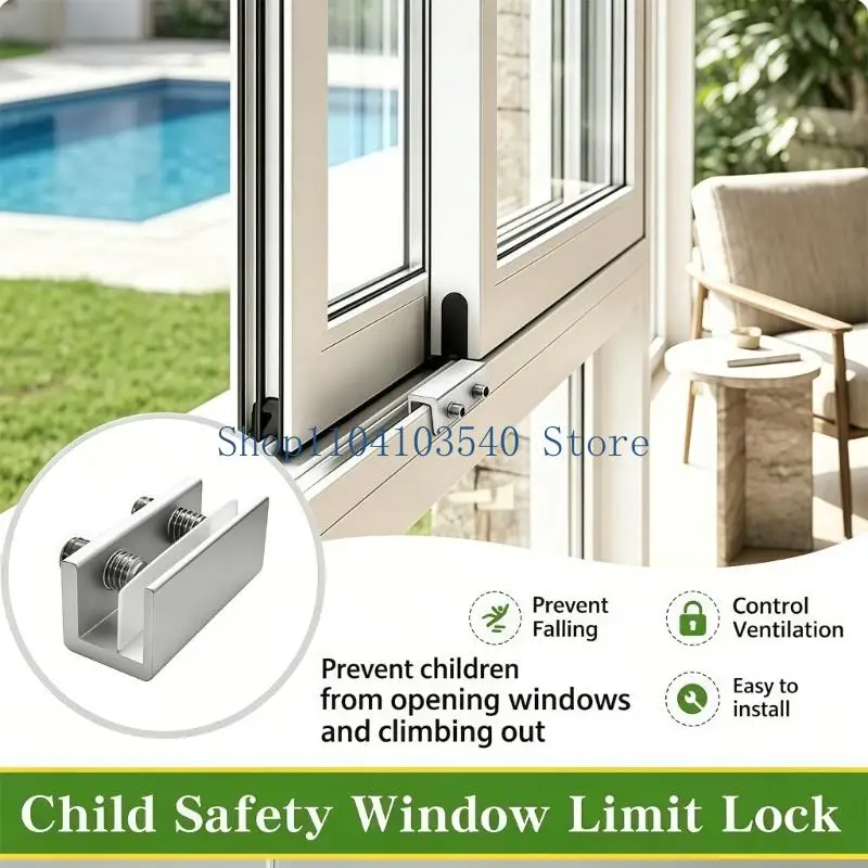 02DC Window-Frame Air Conditioner Support Mount Set with Metal Clamp Hardware, Window Retainers and L-Shaped Driver for view 4