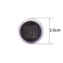 Universal Mini Motorcycle Watch Waterproof Handlebar Digital Clocks Stick-On Motorbike Mount Clear Dial Clock With Stopwatch