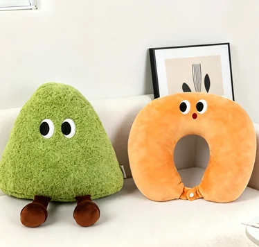 Soft Stuffed Eco-Friendly Portable Creative cute durable 2-in-1 convertible neck pillow