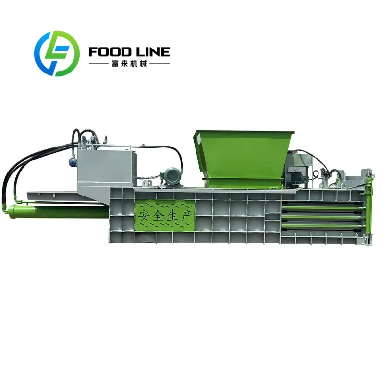 Horizontal Hydraulic Baler Textile Waste Compression Hydraulic Machine For Garment Factory Scrap Fabric Recycling Packing