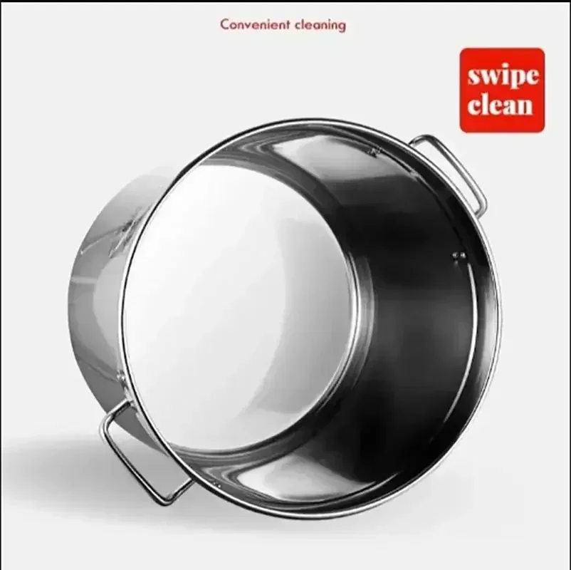 Stainless Steel Bucket 304 Stainless Steel Soup Pot With Lid Round Bucket Household Commercial Kitchen Storage Large Capacityuse