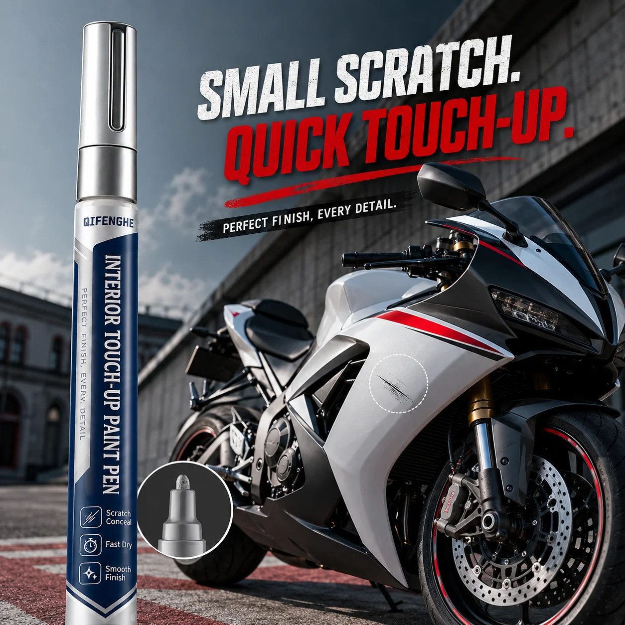 Car Scratch Repair Pen - Self-Use Paint Touch-Up Pen for Cars, Suitable for Repairing Scratches on Dashboards, Car Doors, Trim S