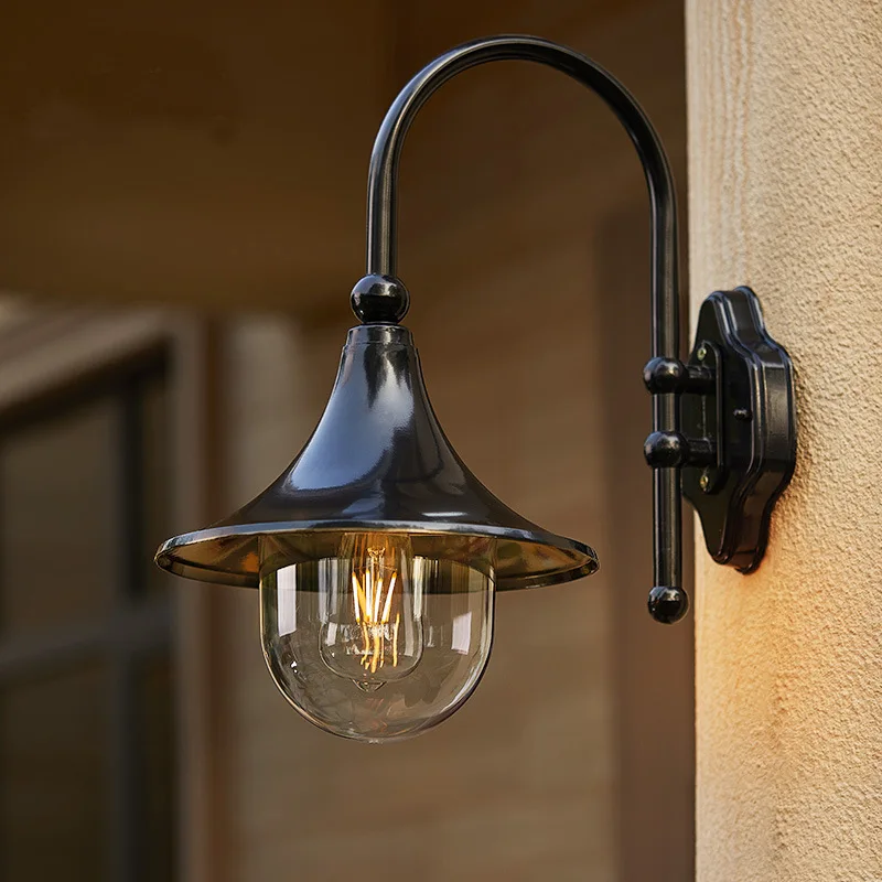 European Retro Outdoor Waterproof Wall Lamp Villa Exterior Garden Doorway Staircas Sconces Vintage