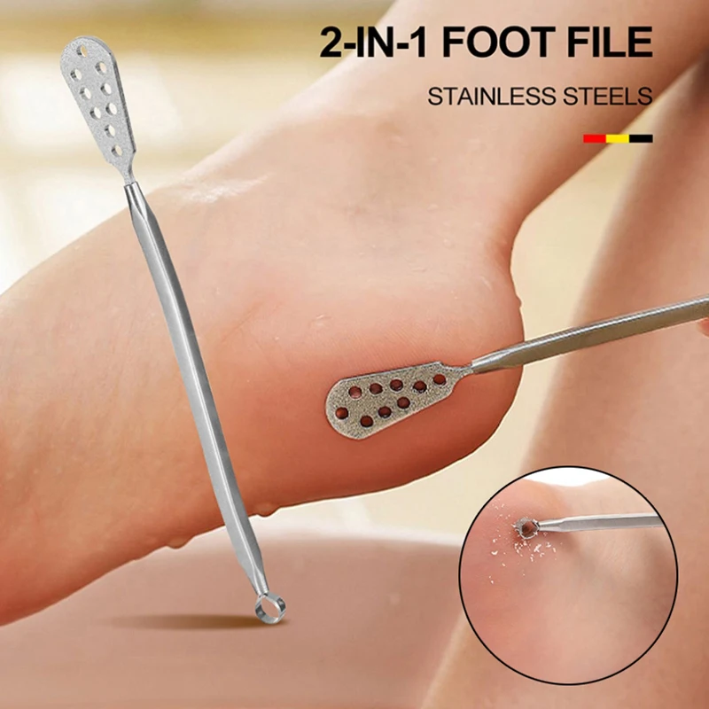 Professional Stainless Steel Foot File Foot Scrubber Dead Skin Remover Remove Dead Skin Scraping Pedicure Tools Foot Pedicure