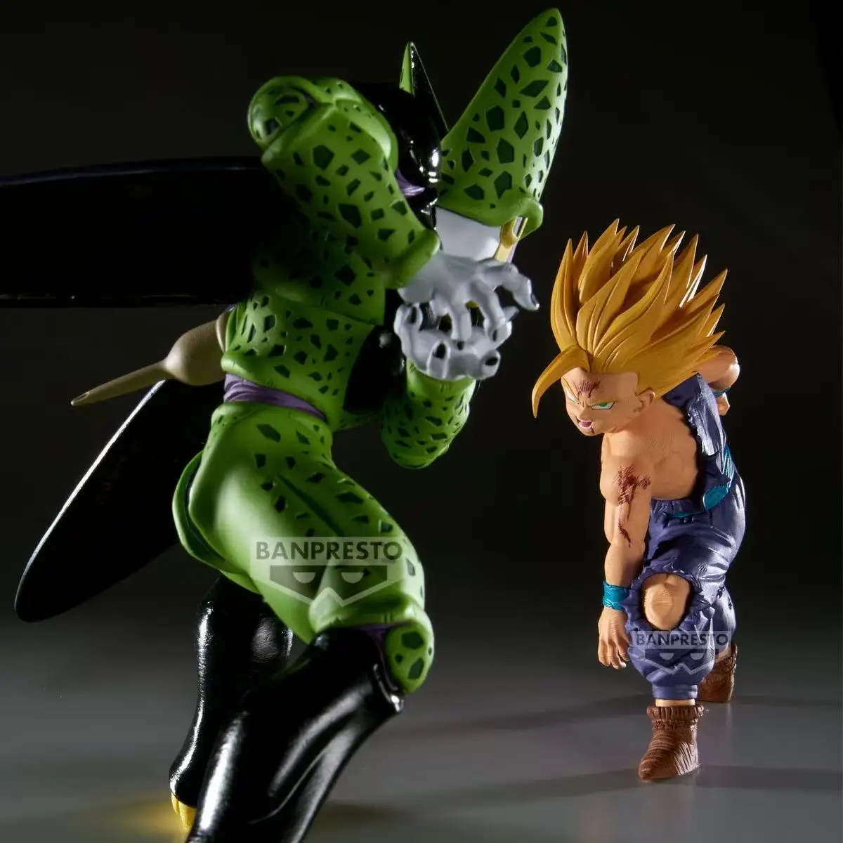

In Stock Original Bandai Banpresto Match Makers Series Dragon Ball Z Son Gohan & Cell Anime Figure Model Desktop Ornament
