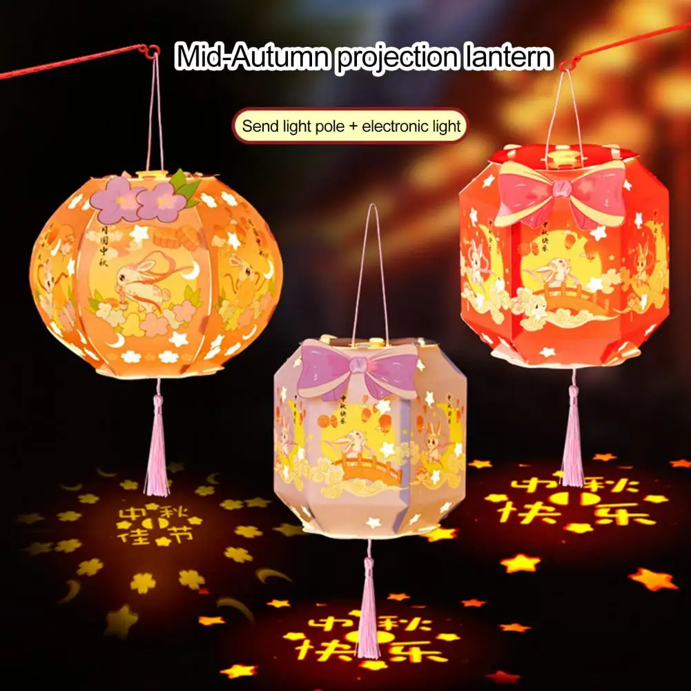 Chinese Style DIY Lantern Kit Handmade LED Lantern Glowing Paper Craft Festival Hanging Royal Lamp For Mid-Autumn Court Lanterns