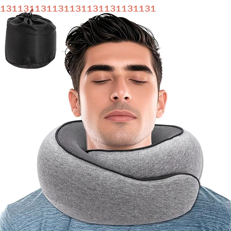

Compact Memory Foam Travel Neck Pillow Ergonomic Design for Airplane Car Trip Home Use Ideal Comfort Support