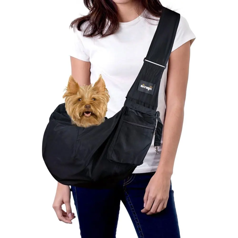 

Waterproof and Windproof Dog Sling Carrier - Adjustable Strap for Puppies, Ideal for Outdoors and Commuting