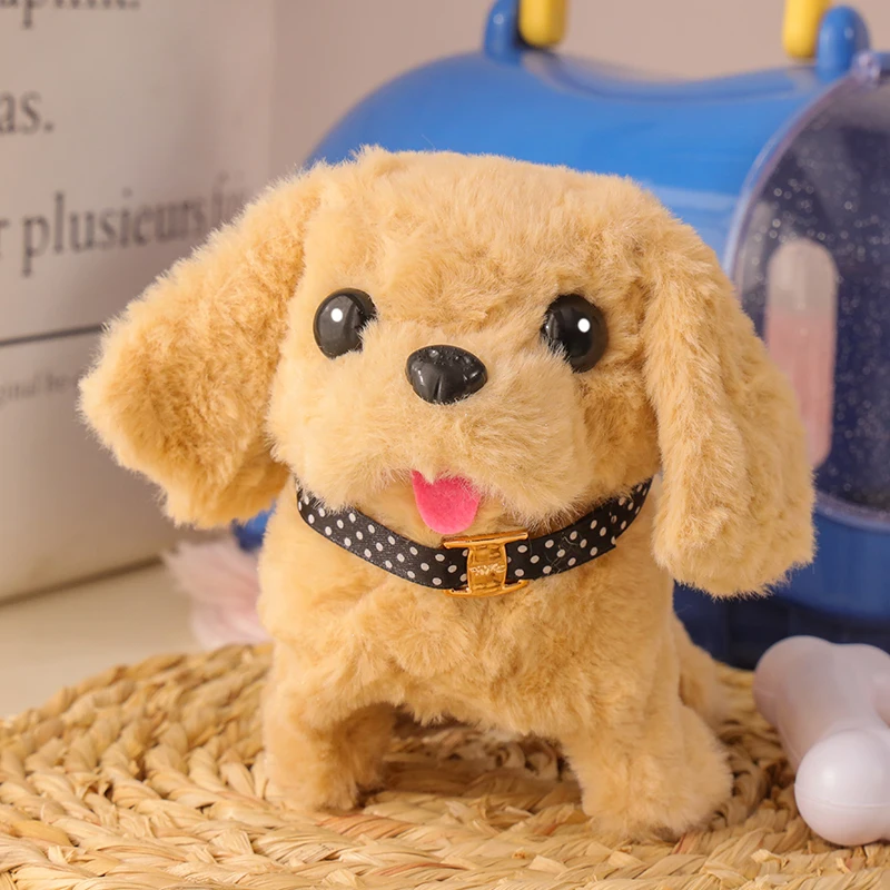 I bambini fingono di giocare con il Set per la cura degli animali domestici simulazione elettrica peluche cane farcito gatto coniglio giocattolo camminare abbaiare giocattoli educativi per ragazze