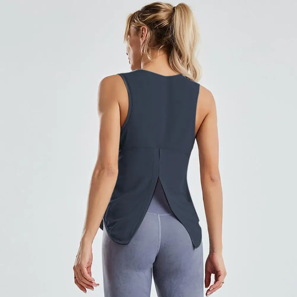 

Cool Mesh Workout Tank Women Sports Vest Breathable Mesh Sleeveless Sports Top Stylish Lace-up Design Loose Fit for Women's