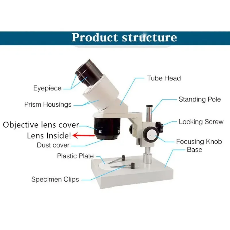 Mobile Cell Phone Repair Stereo Binocular Microscope PCB Soldering 20X 40X 60X 80X with Gift Light Jewelry Identify Tool