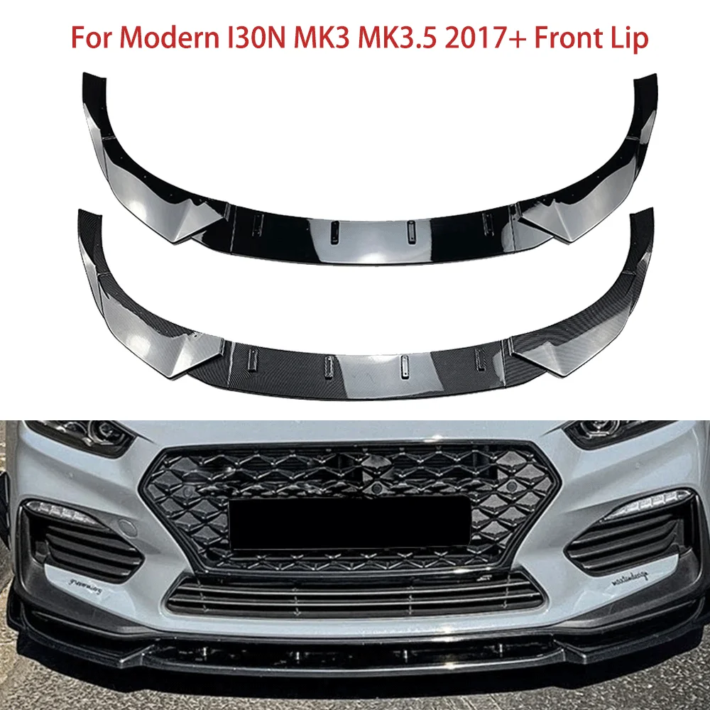 

Car Front Bumper Lip Splitter Diffuser Body Kit Spoiler Bumper Guard Protector For Hyundai I30N MK3 2017-2019 MK3.5 2020-2023