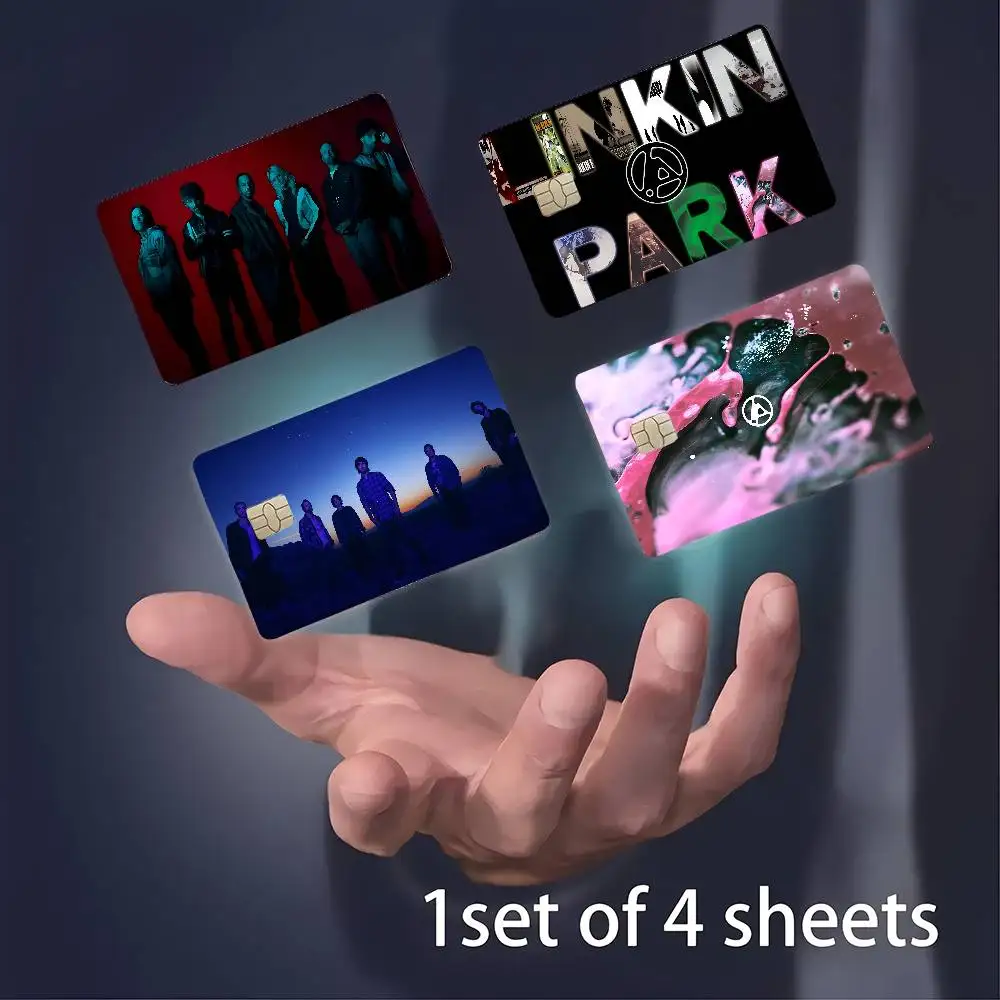 Popular Linkin Park Anime Front Cover Film Sticker Skin For Credit Debit Card Small Large Chip 1 Set Of 4 Pcs