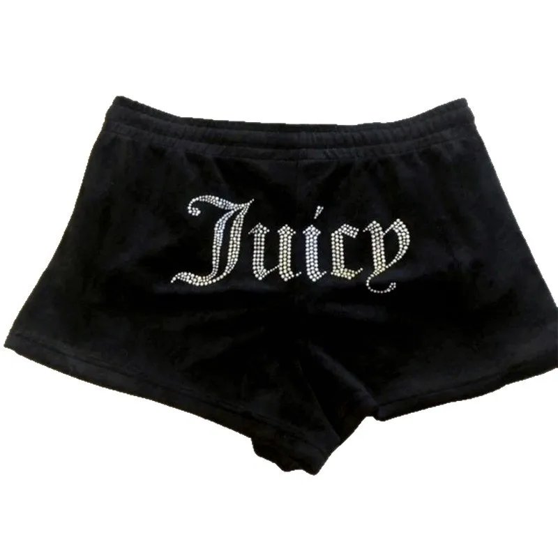 Moda rua água diamante padrão letras impressão hottie emagrecimento festa preto casual respirável confortável meados de cintura shorts quentes