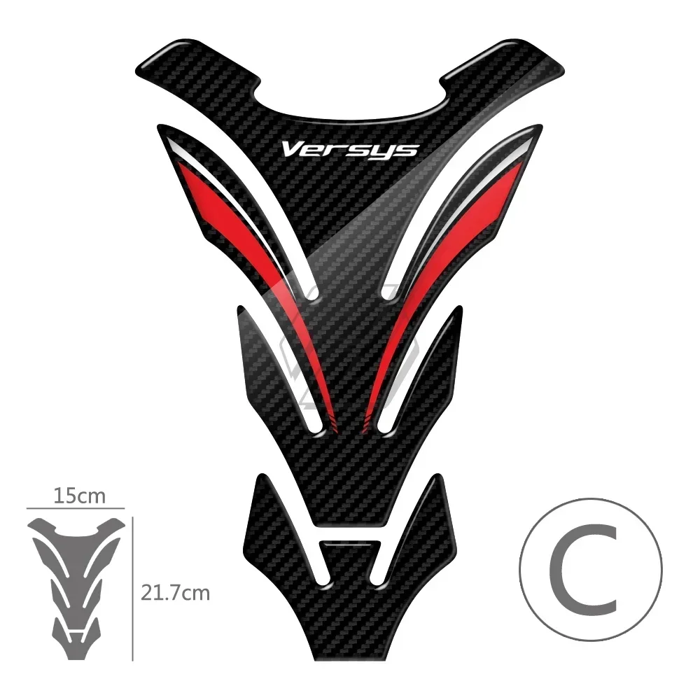 3D карбоновая защитная наклейка на бак мотоцикла для Kawasaki Versys 650 1000X300 Versys-X, наклейка на мотоцикл