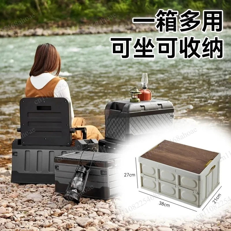 Outdoor Camping Folding Storage Box - Caixa de armazenamento dobrável reforçada, pode