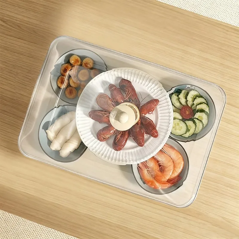 WORTHBUY Reusable Plastic Food Cover Clear Dustproof&Insect Food Fresh-keeping Cover Protective Lid Kitchen Storage Accessories view 5