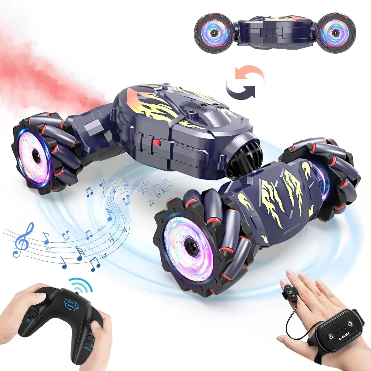 Nitigo Remote Controlled Car RC Car Stunt 4WD Car with Remote Control Offroad Drift RC Car Children with Hand Control 360 ° Rotat