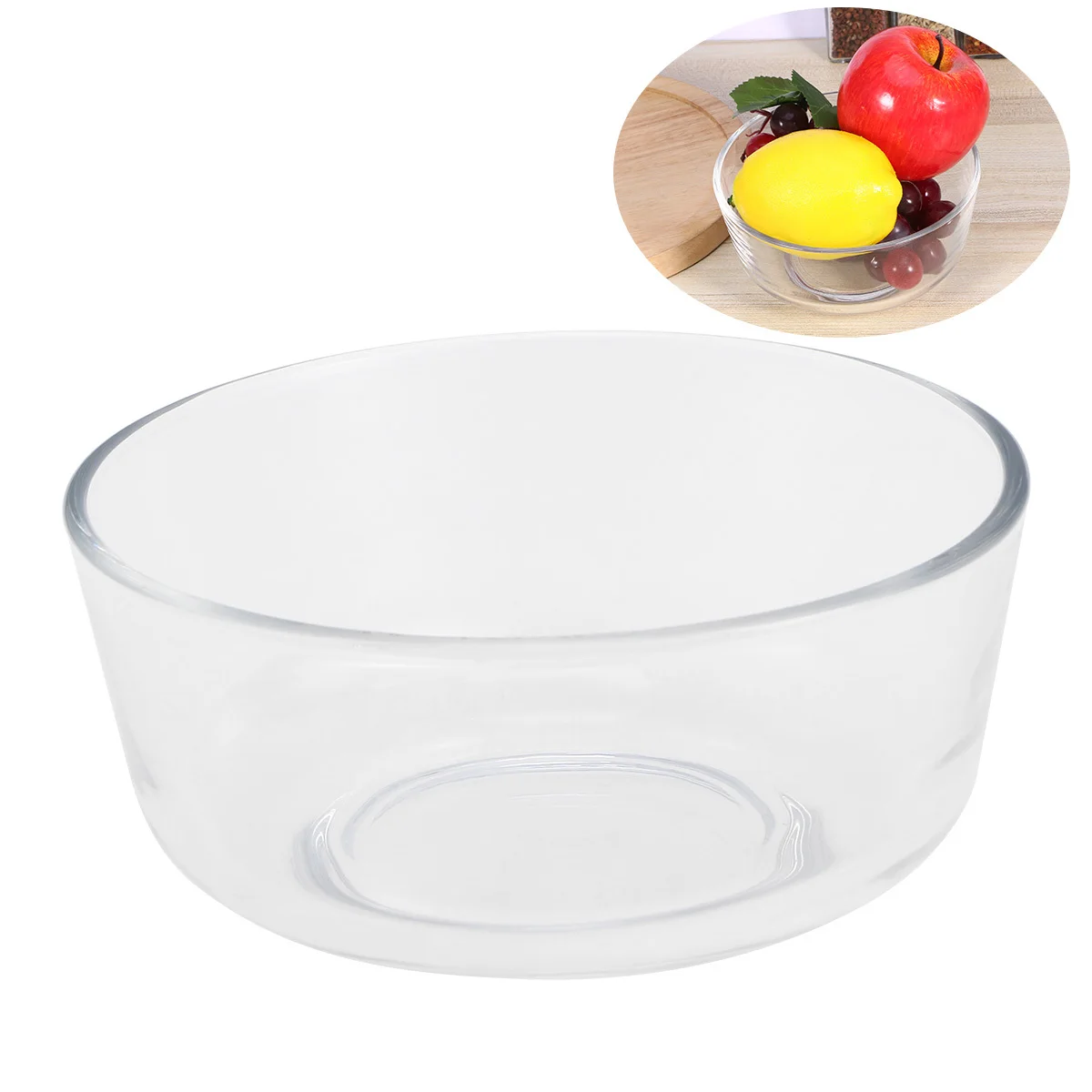 

6 Inch Glass Bowl Heat Resistant Transparent Salad Dessert Fruit Serving Bowl For Snacks Chips Noodles Party Wedding Daily Use