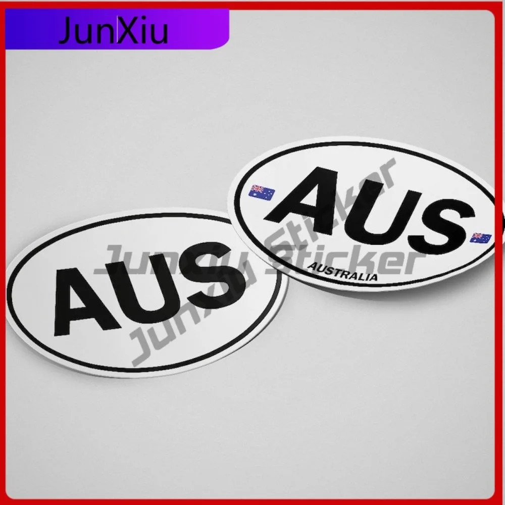 

Australia Flag Sticker Oval-shaped White and Black Country Cool Trunks Outdoor Safety Warnings Waterproof Scratch Resistant
