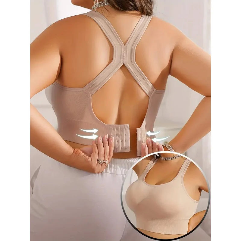 Sportbeha's voor dames Push-up schokabsorberende hardloopbeha Lagermaat Tankstijl Draadvrije Brasieres Para Mujer Bralette