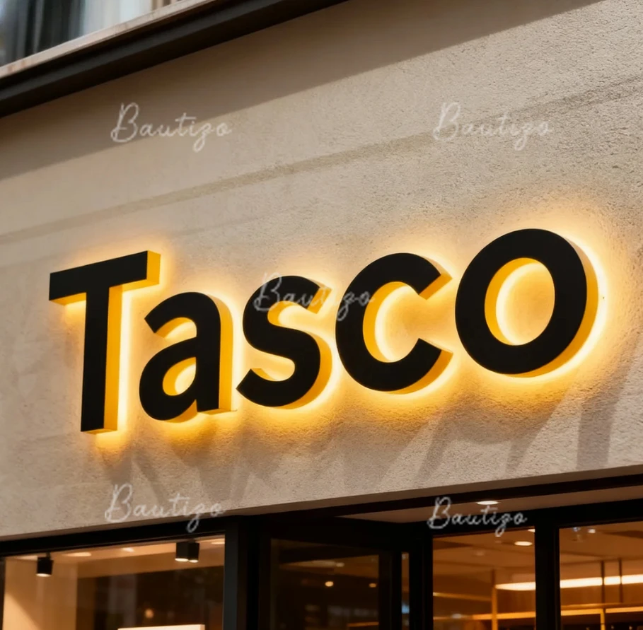 Custom 3D Backlit Sign Shop Signage With Led Custom Neon Logo Restaurant Letters Outdoor Sign Letter Wall Lights Personal Design