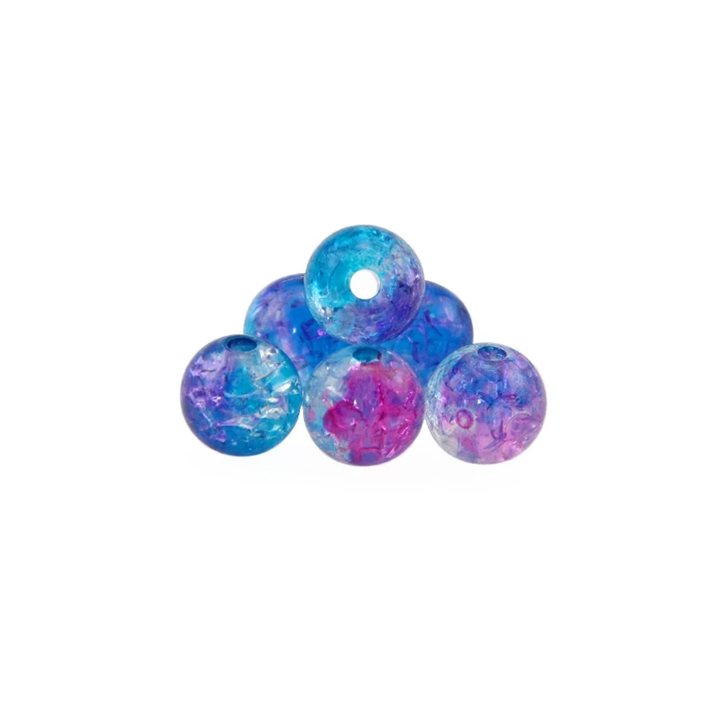 30Pcs Acrylic Round Crack Bead 10mm Spacer Beads For Jewelry Making DIY Bracelet Necklace Earring Crafts Handwork Materaterial