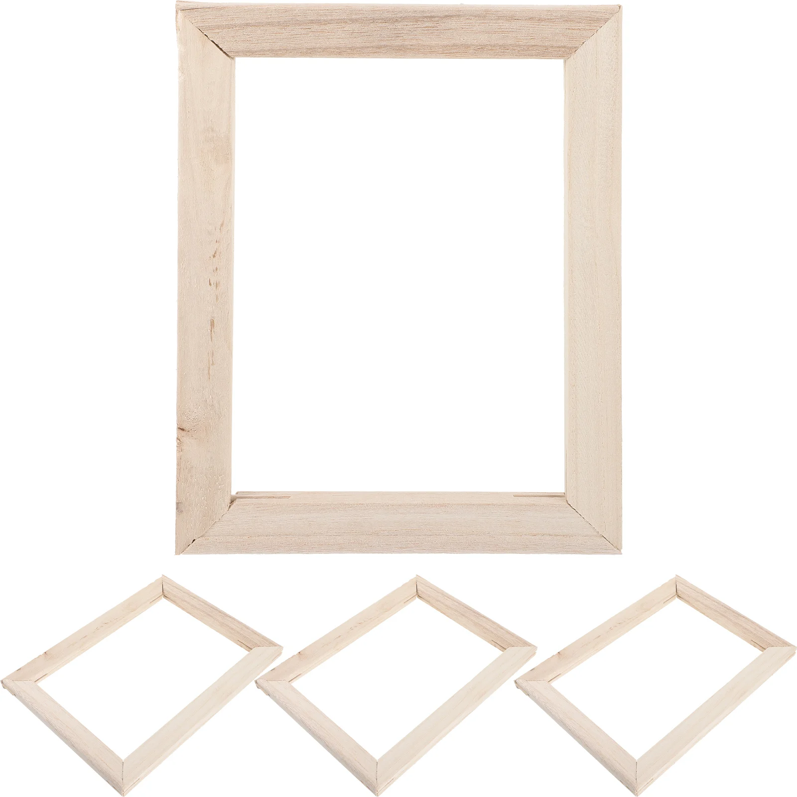 

4 Pcs Oil Painting Frames 18x24 Inch Solid Wood Canvas Stretched Board Art Tools Square Shape Painting Supplies