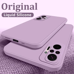 Original Square Liquid Silicone Case For Xiaomi Redmi Note 10 Pro Cover Redmi 10 Redmi Note 10 10s Note10 Pro Max 4G Matte Case