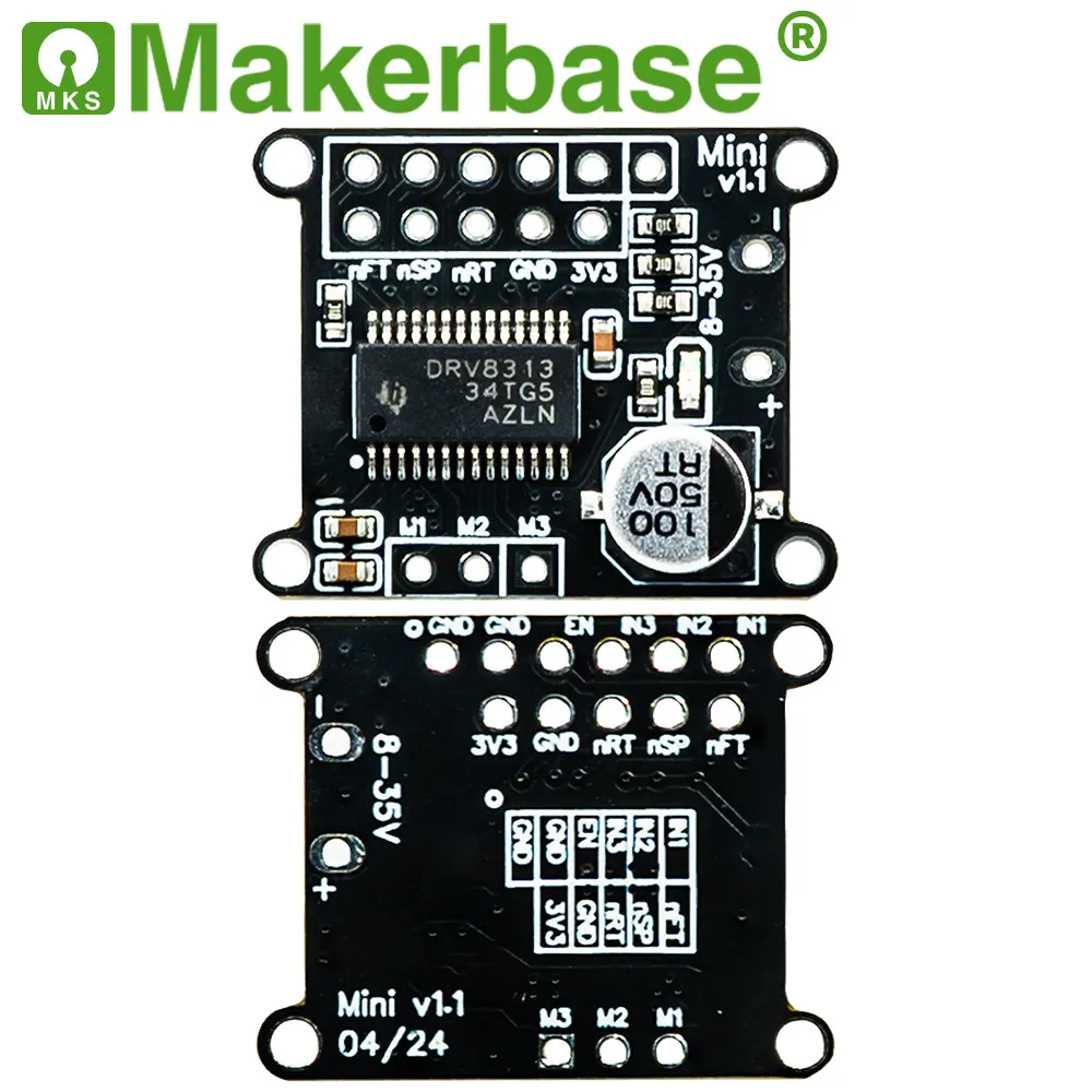 Makerbase MKSFOC Mini Driver Board SVPWM Algorithm Simple Brushless FOC