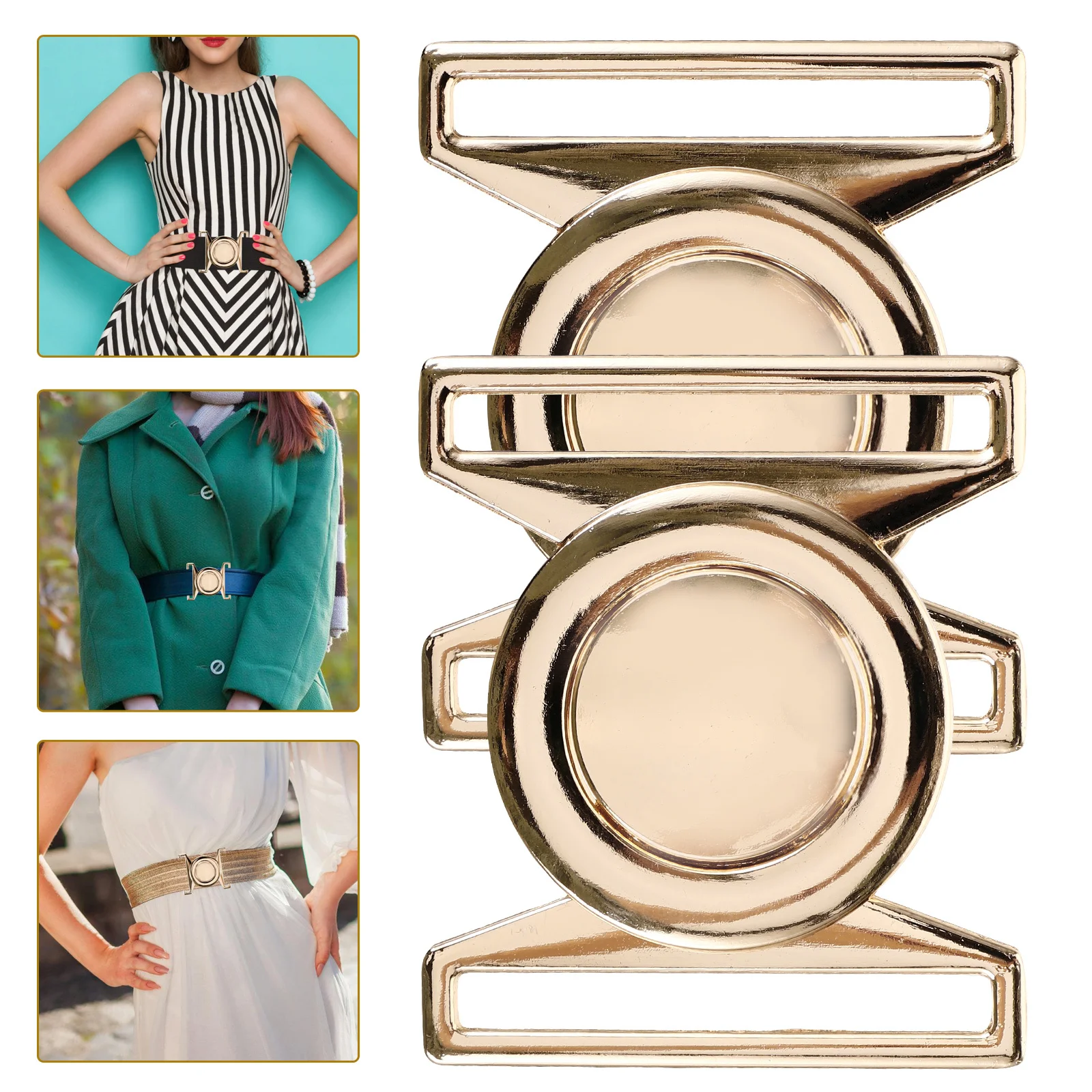 2 قطعة حزام الخصر الذهبي مشبك معدني مزخرف تبديل مشبك لسترة معطف فستان إغلاق سترة السحابة الملابس والاكسسوارات